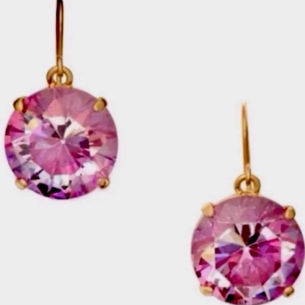 $68 Kate Spade 'shine on' earrings pink wine